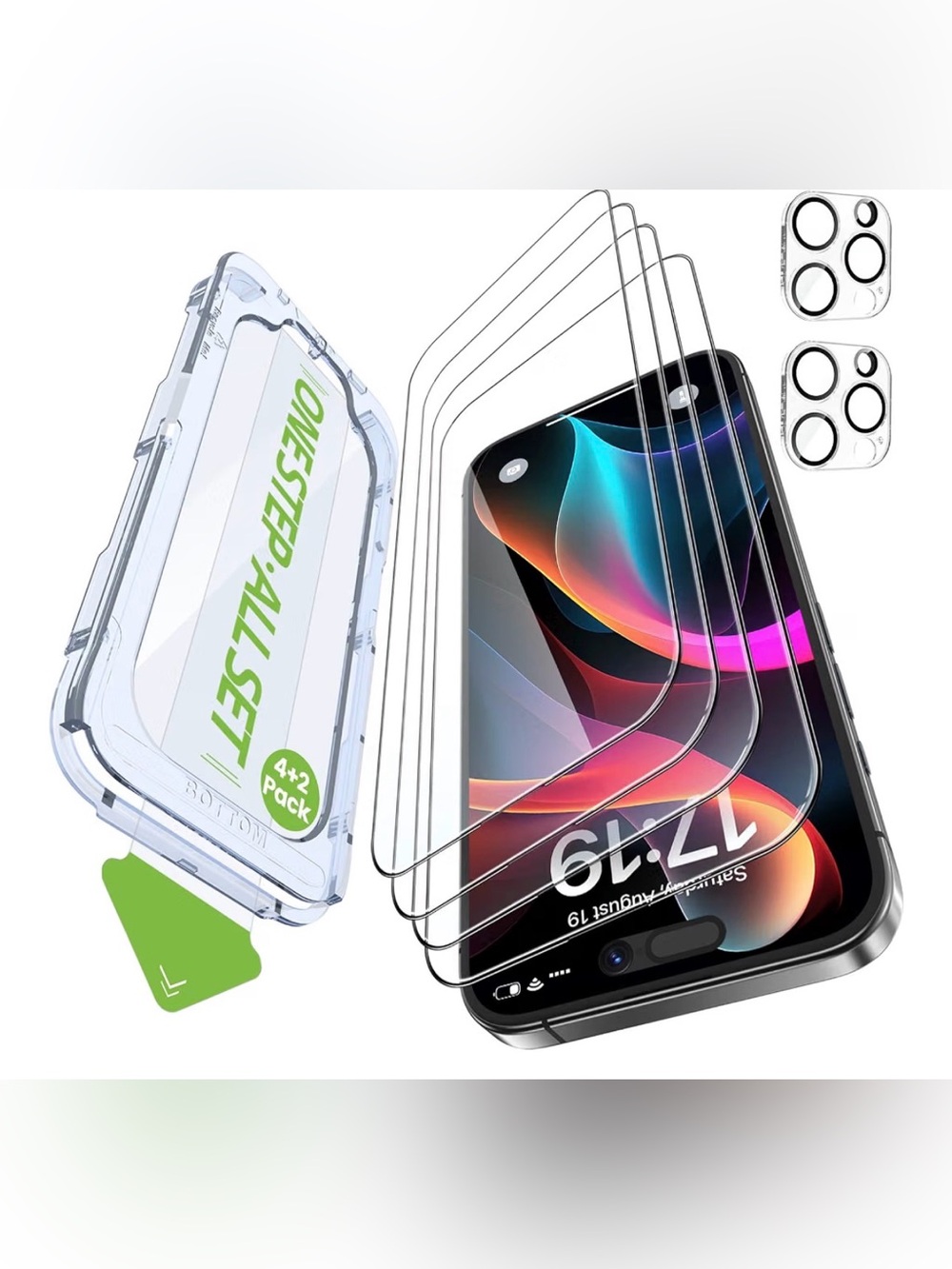 Clear Screen Protector Pack for Cell Phone - Transparent iPhone 15 Pro Max